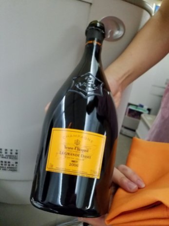 On-board champagne!